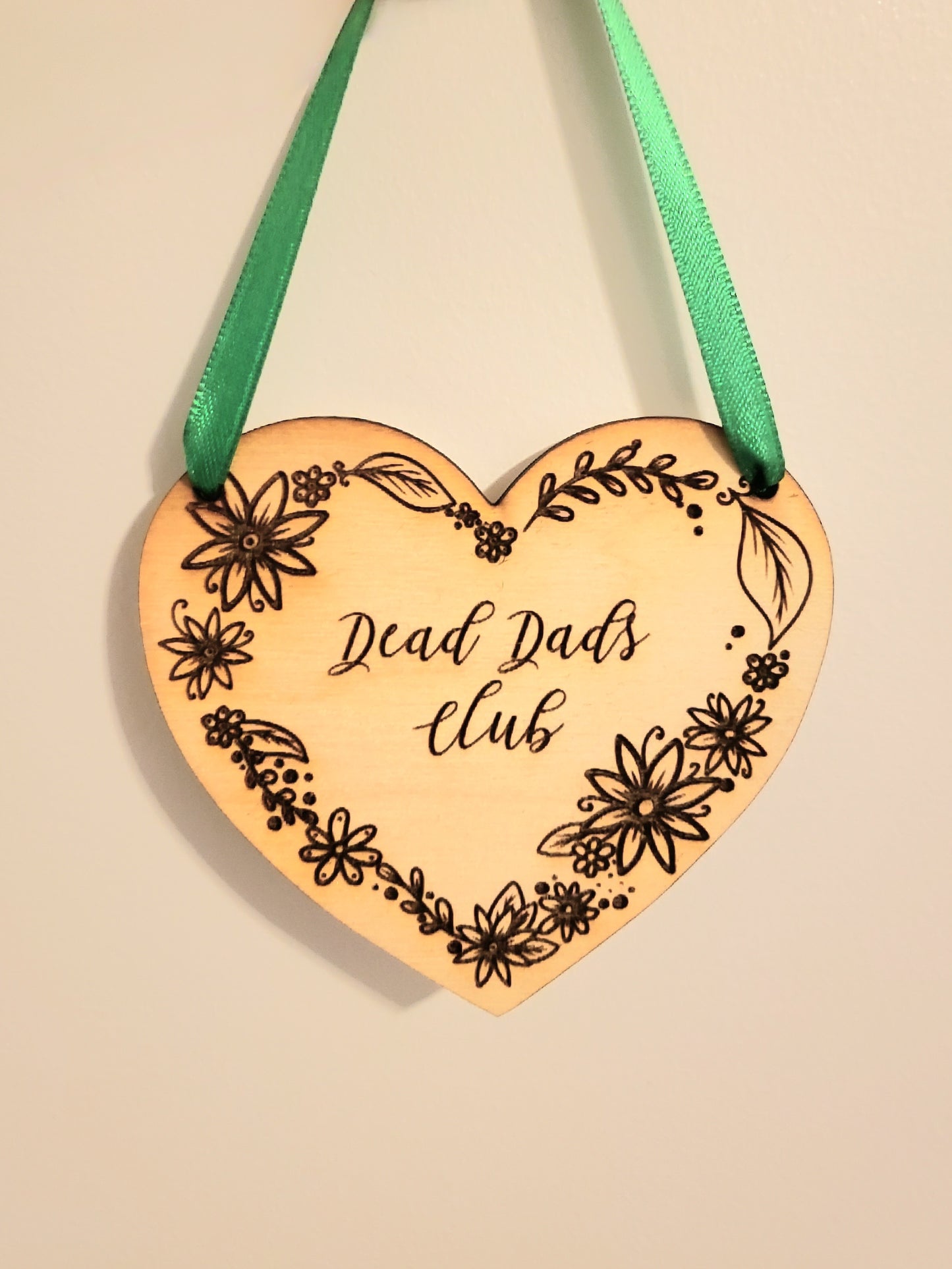 Floral Heart Laser Engraved Ornament