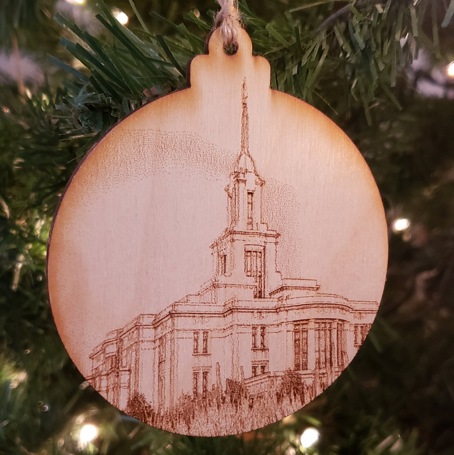 Payson Utah LDS Temple Laser Wooden Engraved Art