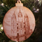 Salt Lake City Utah LDS Temple Reflection Pool Original Wooden Laser Engraved Art