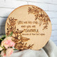 "You Are His Child" Laser Engraved Floral Round