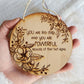 "You Are His Child" Laser Engraved Floral Round